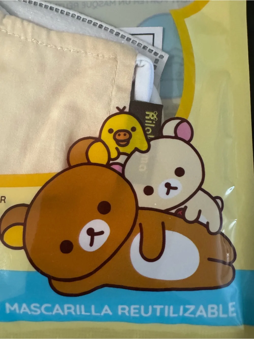 Rilakumma Cutesy design Reusable Adult Face Mask — NWT — Sealed.